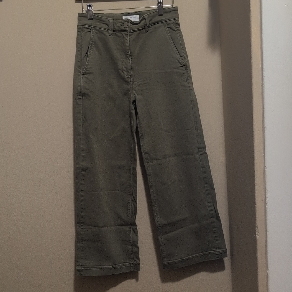 Everlane Women's Wide Leg Jeans in Olive